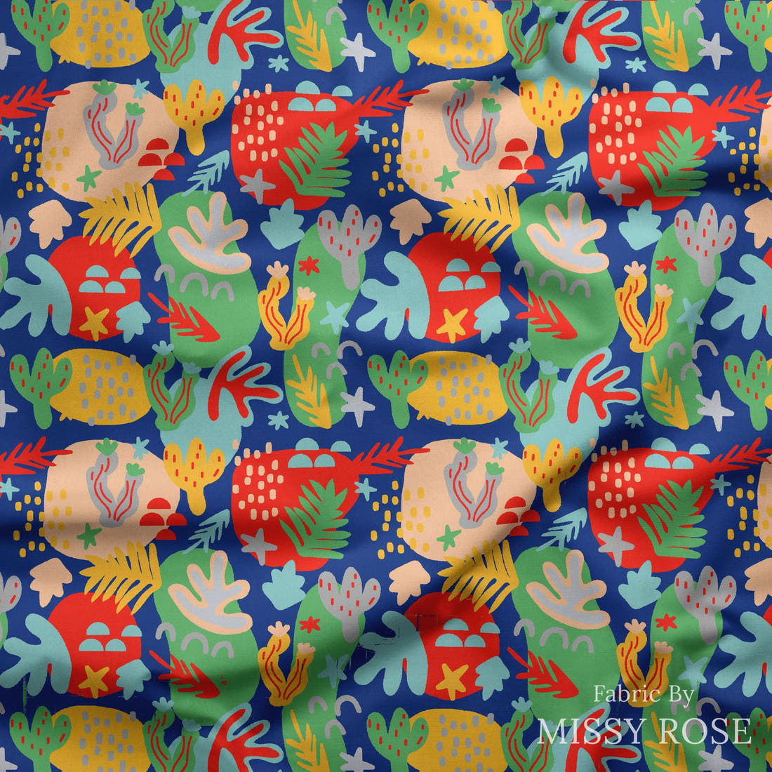 Studio Saturate Fabric 76 draped fabric mockup - custom printed fabric by the metre | Fabric by Missy Rose