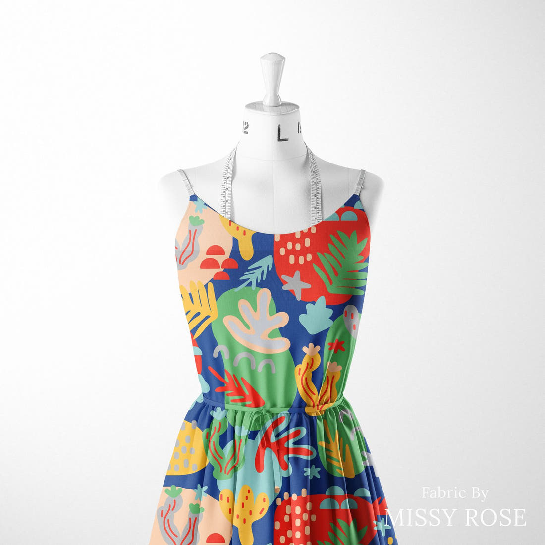 Studio Saturate Fabric 76 sewn into a women's dress - see how the print looks made up | Fabric by Missy Rose