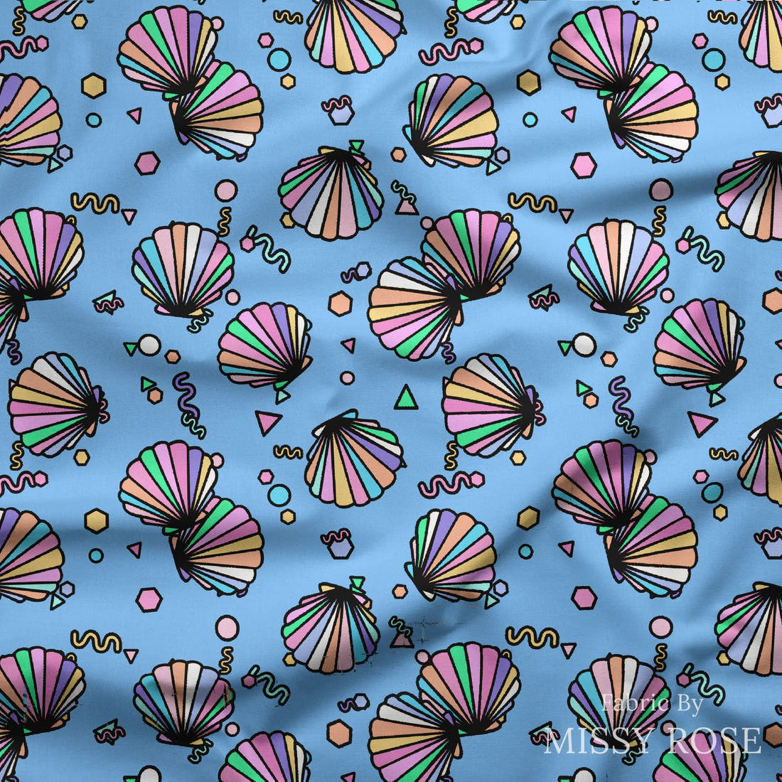 Studio Saturate Fabric 81 draped fabric mockup - custom printed fabric by the metre | Fabric by Missy Rose