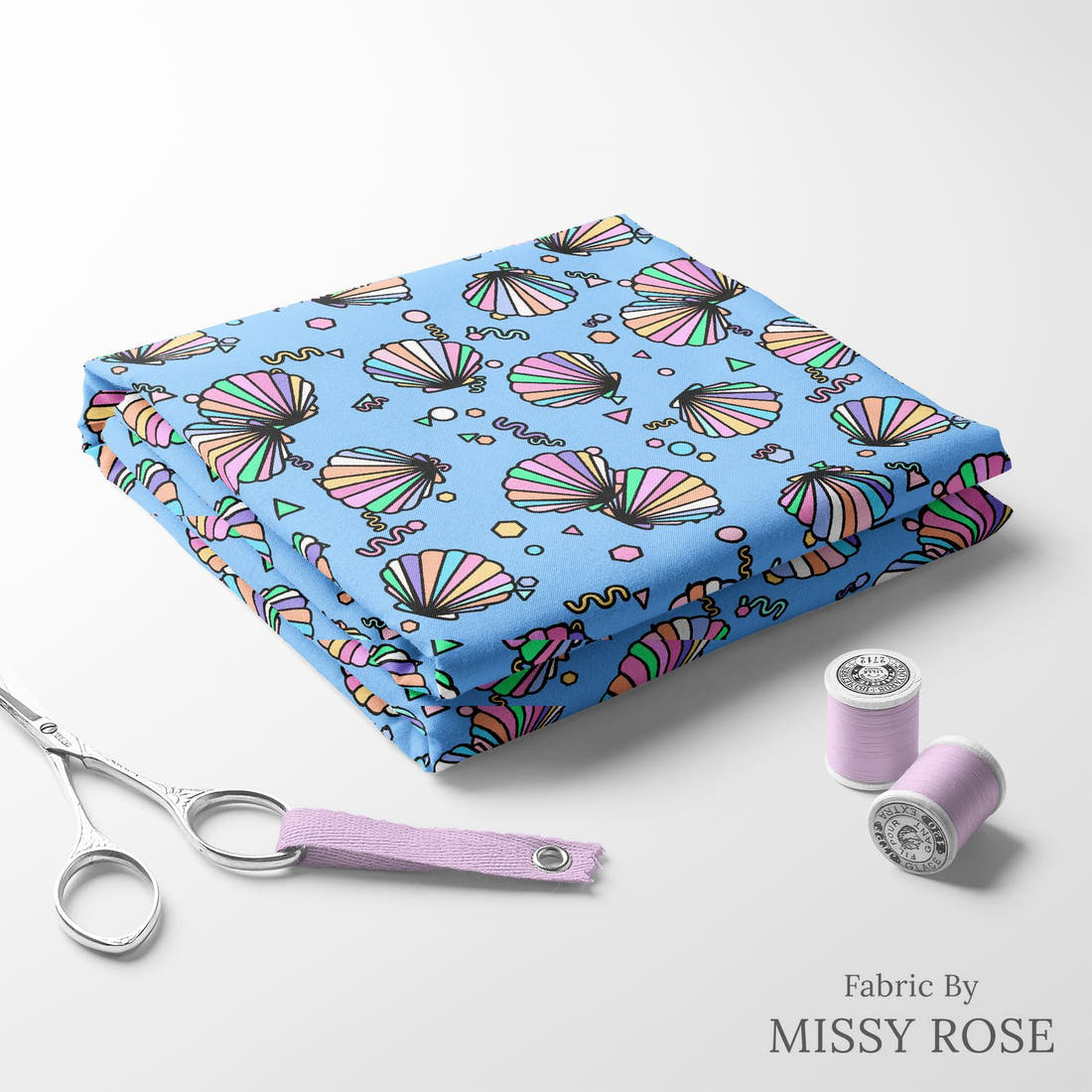 Studio Saturate Fabric 81 folded fabric stack with matching thread - pre-order fabric Australia | Fabric by Missy Rose