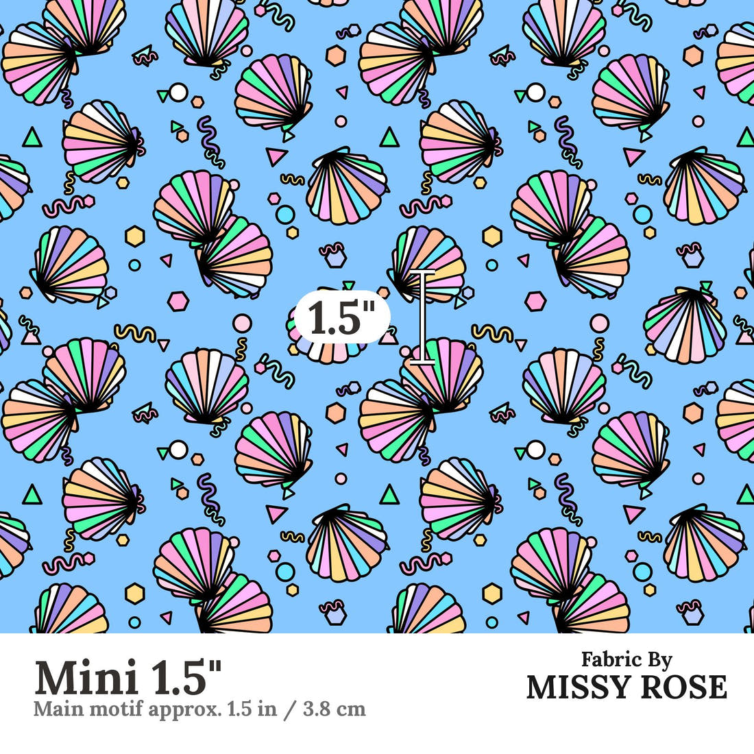 Studio Saturate Fabric 81 Mini 1.5 inch print scale guide | Fabric by Missy Rose