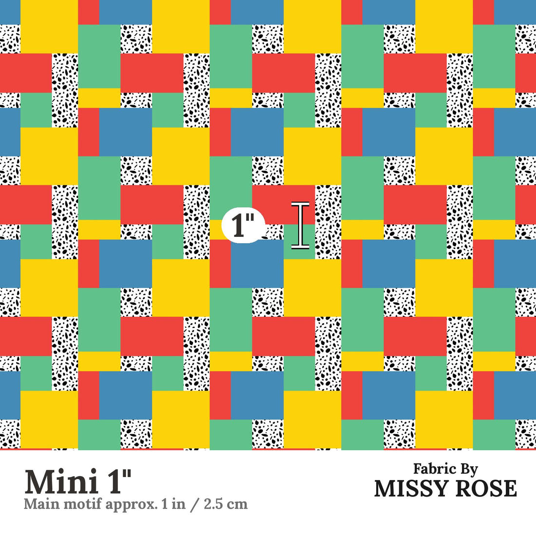 Studio Saturate Fabric 84 Mini 1 inch print scale guide | Fabric by Missy Rose