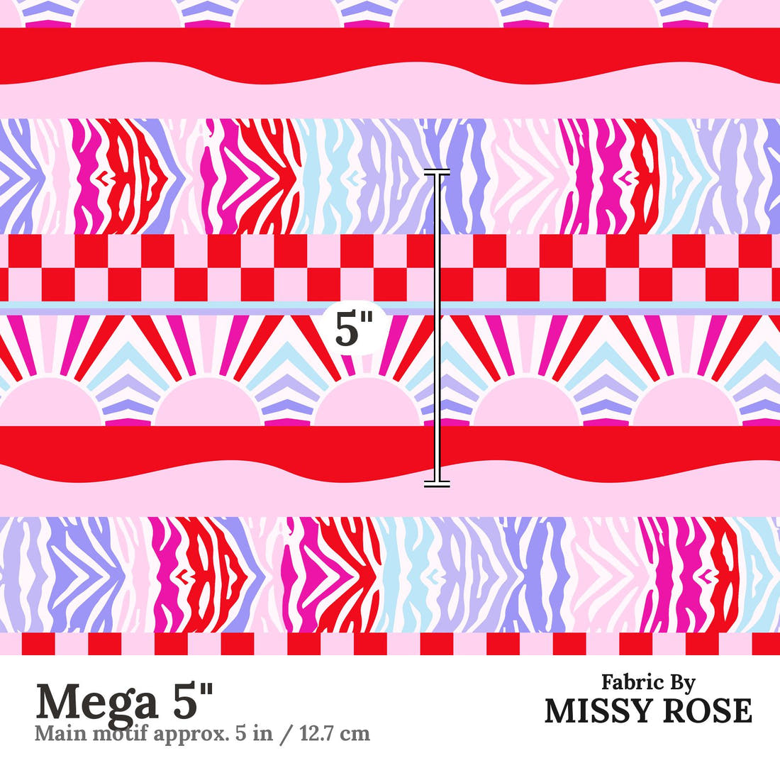 Studio Saturate Fabric 86 Mega 5 inch print scale guide | Fabric by Missy Rose