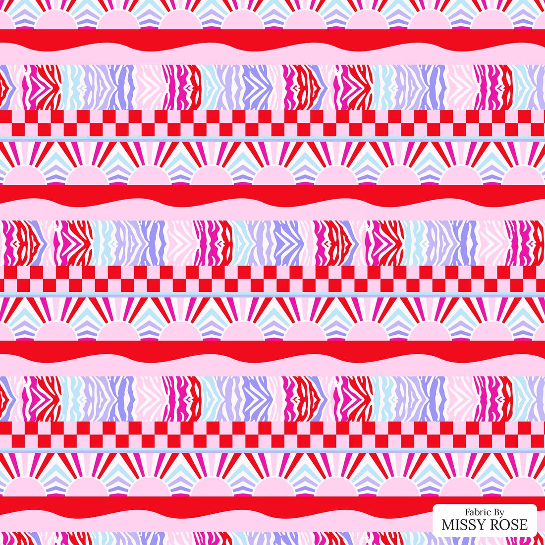 Studio Saturate Fabric 86 - flat view of the print, zoom in for detail | Fabric by Missy Rose