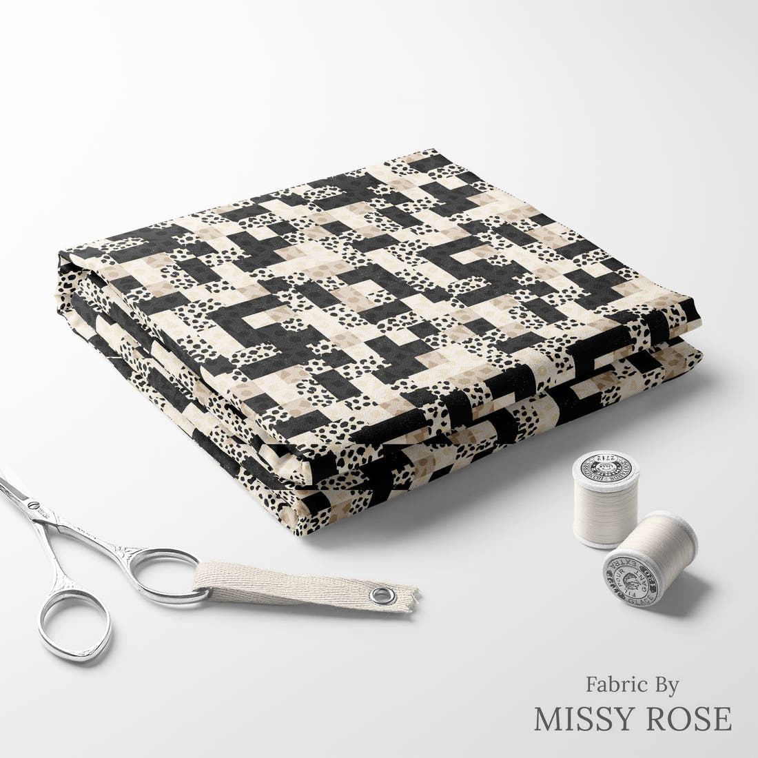 Studio Saturate Fabric 87 folded fabric stack with matching thread - pre-order fabric Australia | Fabric by Missy Rose