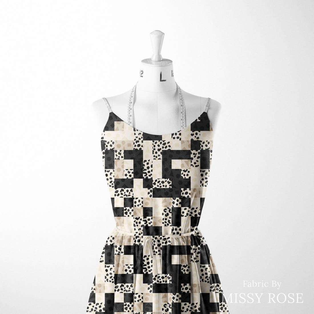 Studio Saturate Fabric 87 sewn into a women's dress - see how the print looks made up | Fabric by Missy Rose