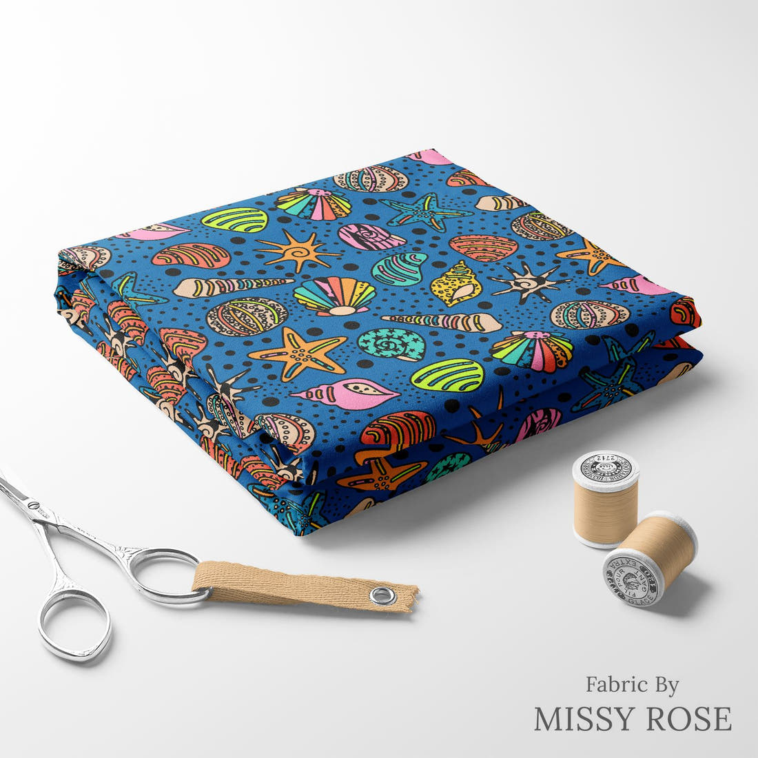 Studio Saturate Fabric 88 folded fabric stack with matching thread - pre-order fabric Australia | Fabric by Missy Rose