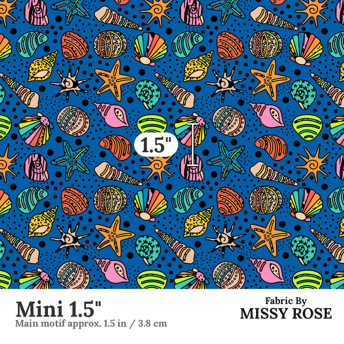 Studio Saturate Fabric 88 Mini 1.5 inch print scale guide | Fabric by Missy Rose