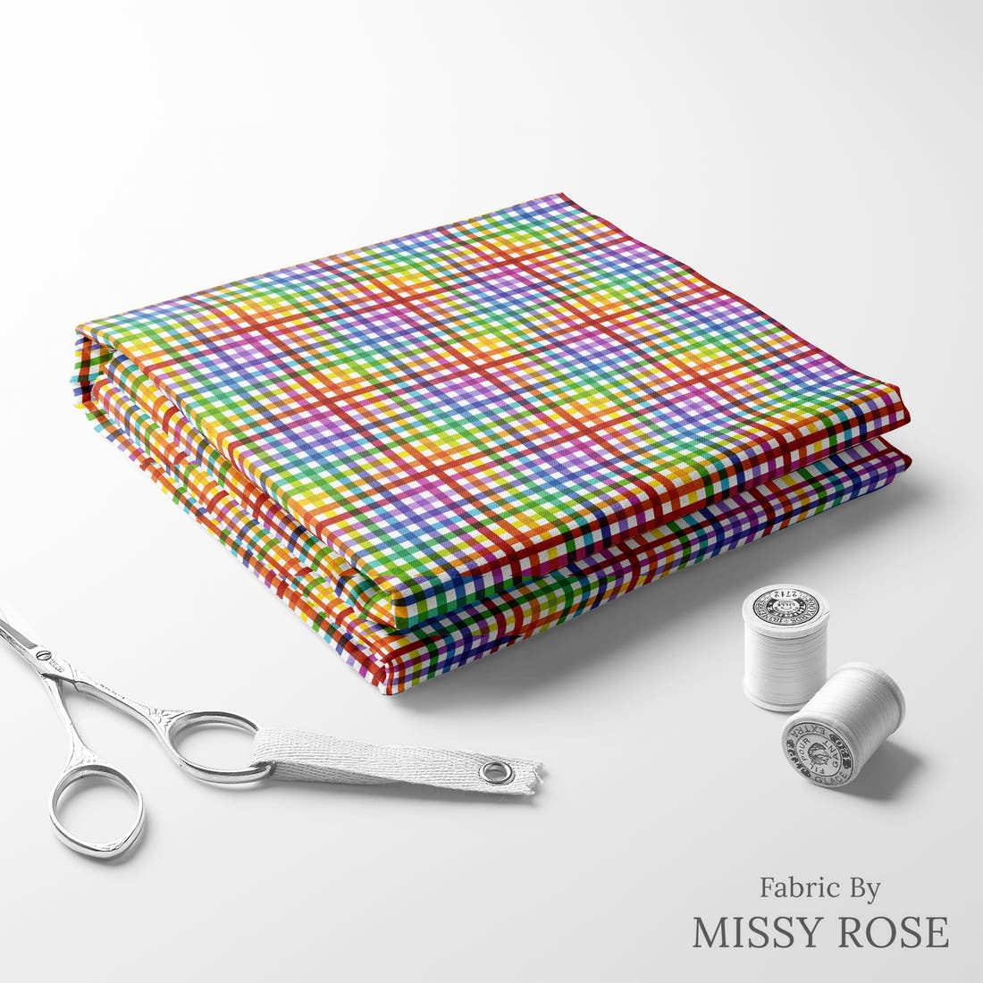 Studio Saturate Fabric 89 folded fabric stack with matching thread - pre-order fabric Australia | Fabric by Missy Rose