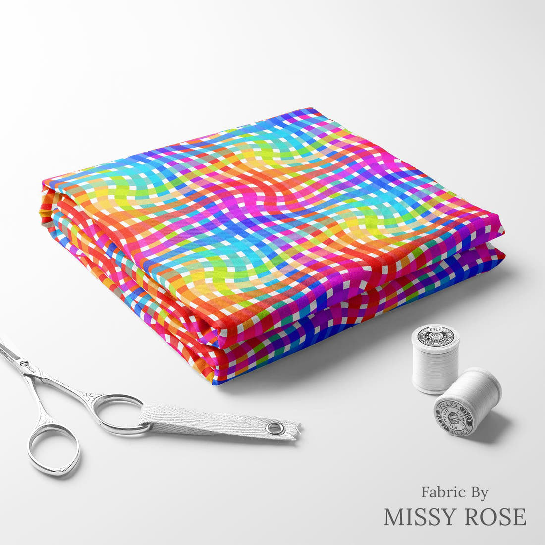 Studio Saturate Fabric 90 folded fabric stack with matching thread - pre-order fabric Australia | Fabric by Missy Rose