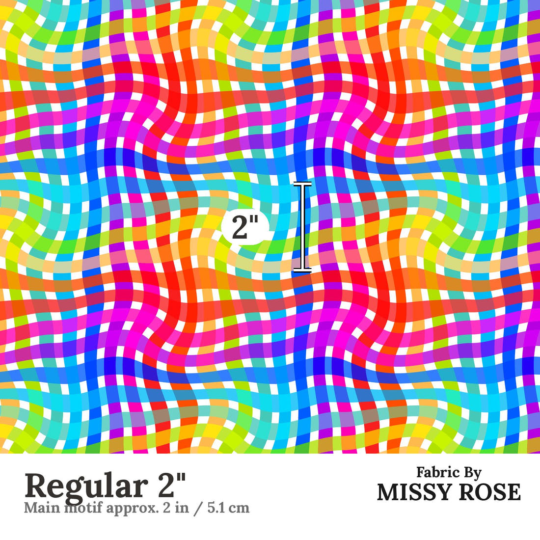 Studio Saturate Fabric 90 Regular 2 inch print scale guide | Fabric by Missy Rose