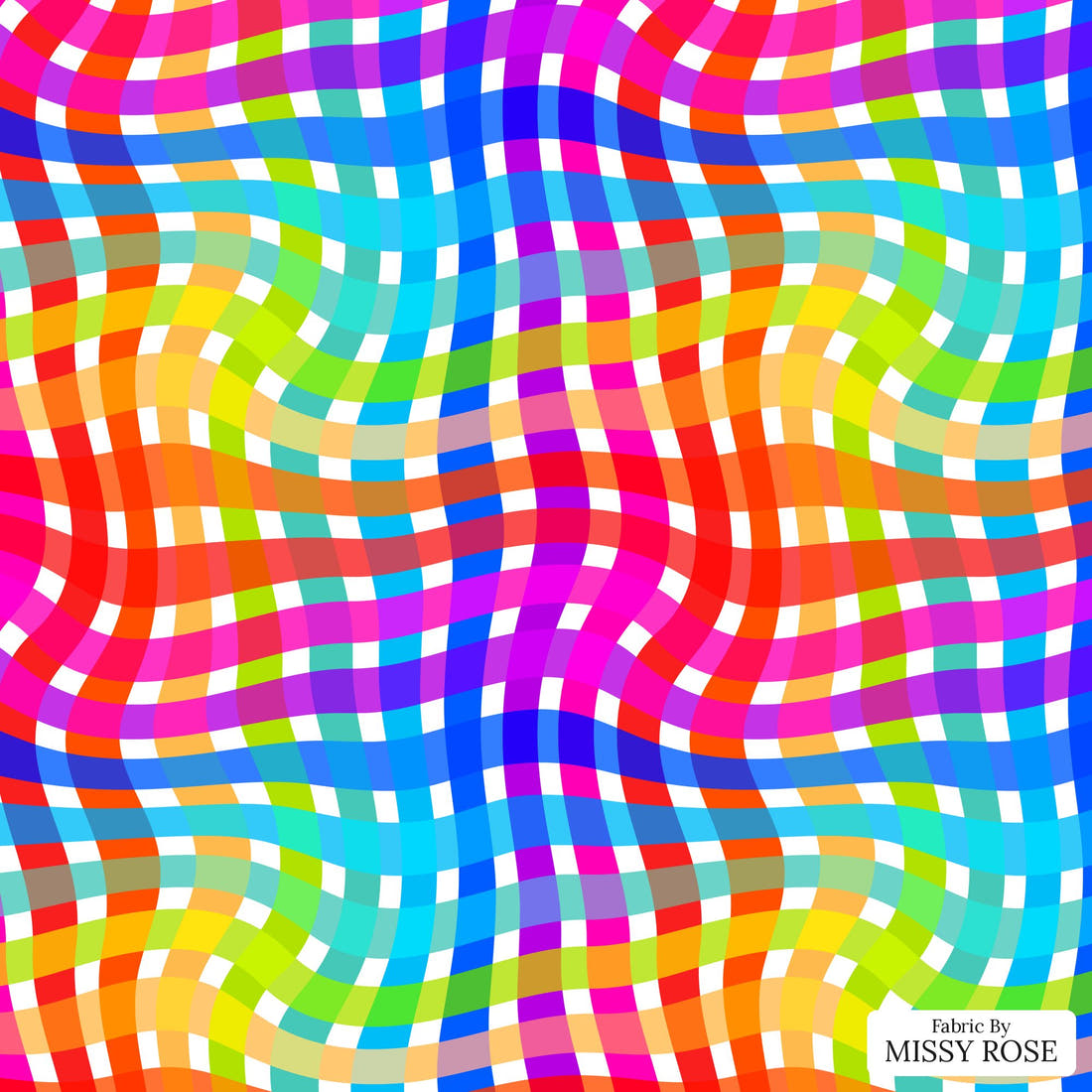 Studio Saturate Fabric 90 - flat view of the print, zoom in for detail | Fabric by Missy Rose