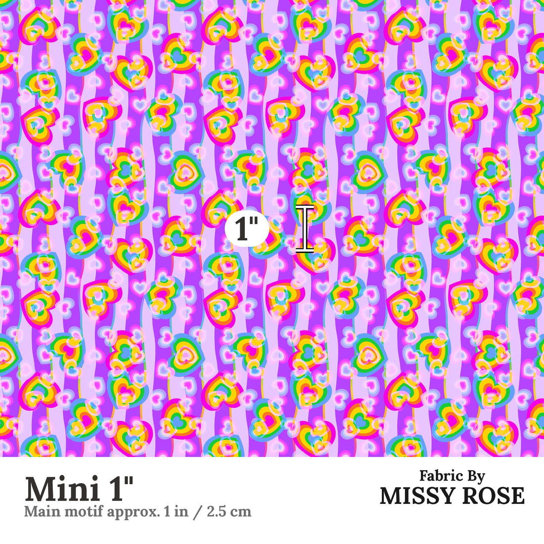 Studio Saturate Fabric 91 Mini 1 inch print scale guide | Fabric by Missy Rose