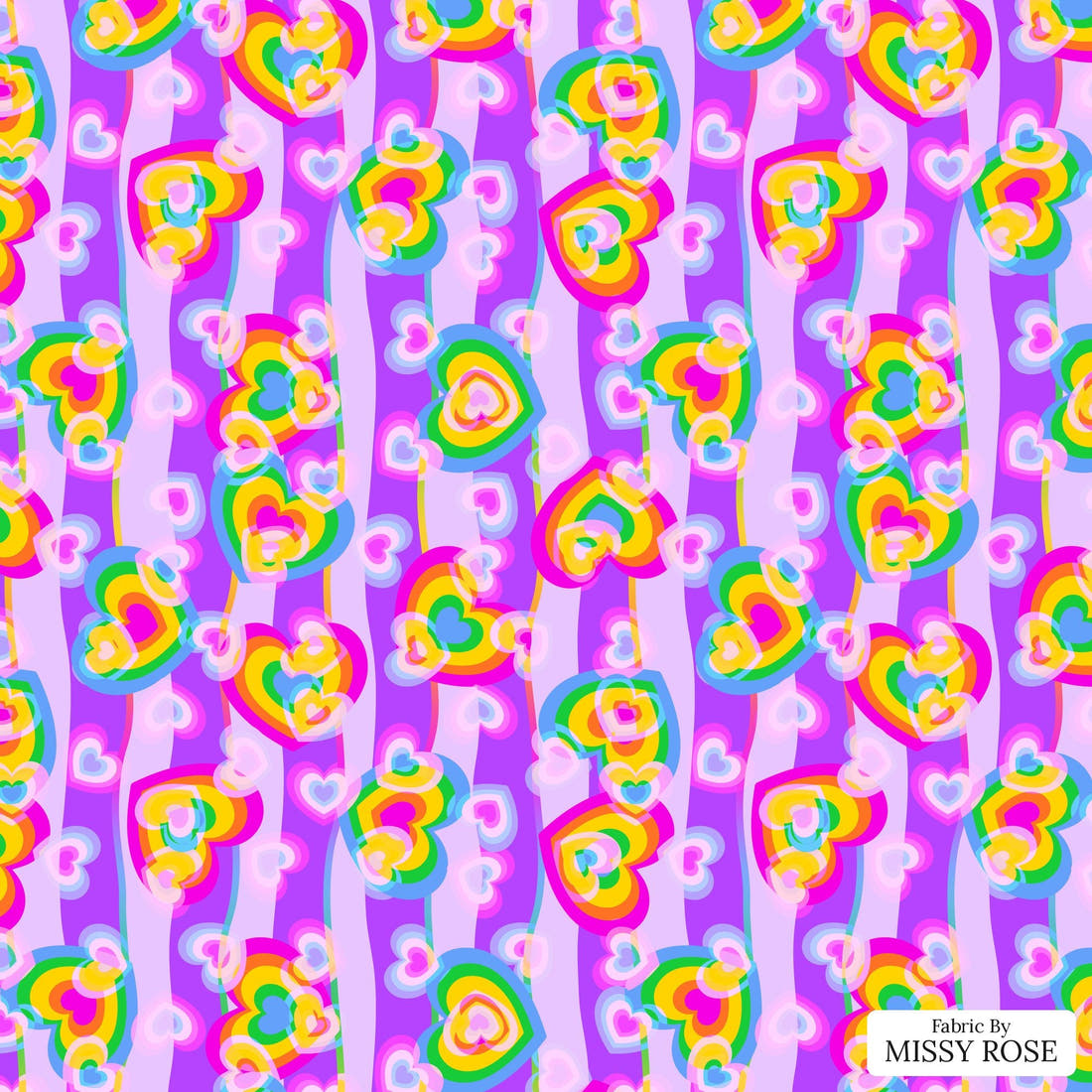 Studio Saturate Fabric 91 - flat view of the print, zoom in for detail | Fabric by Missy Rose