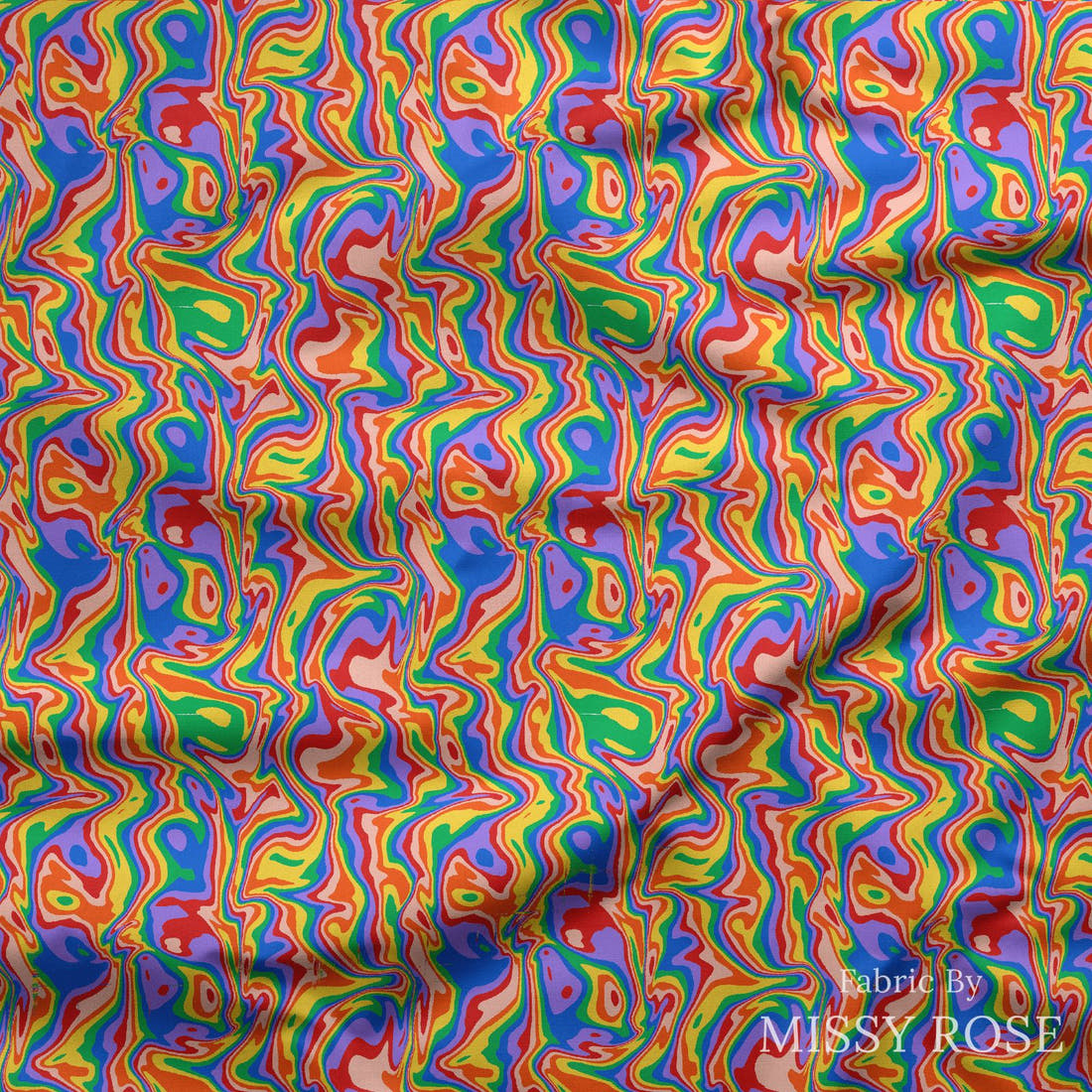 Studio Saturate Fabric 93 draped fabric mockup - custom printed fabric by the metre | Fabric by Missy Rose