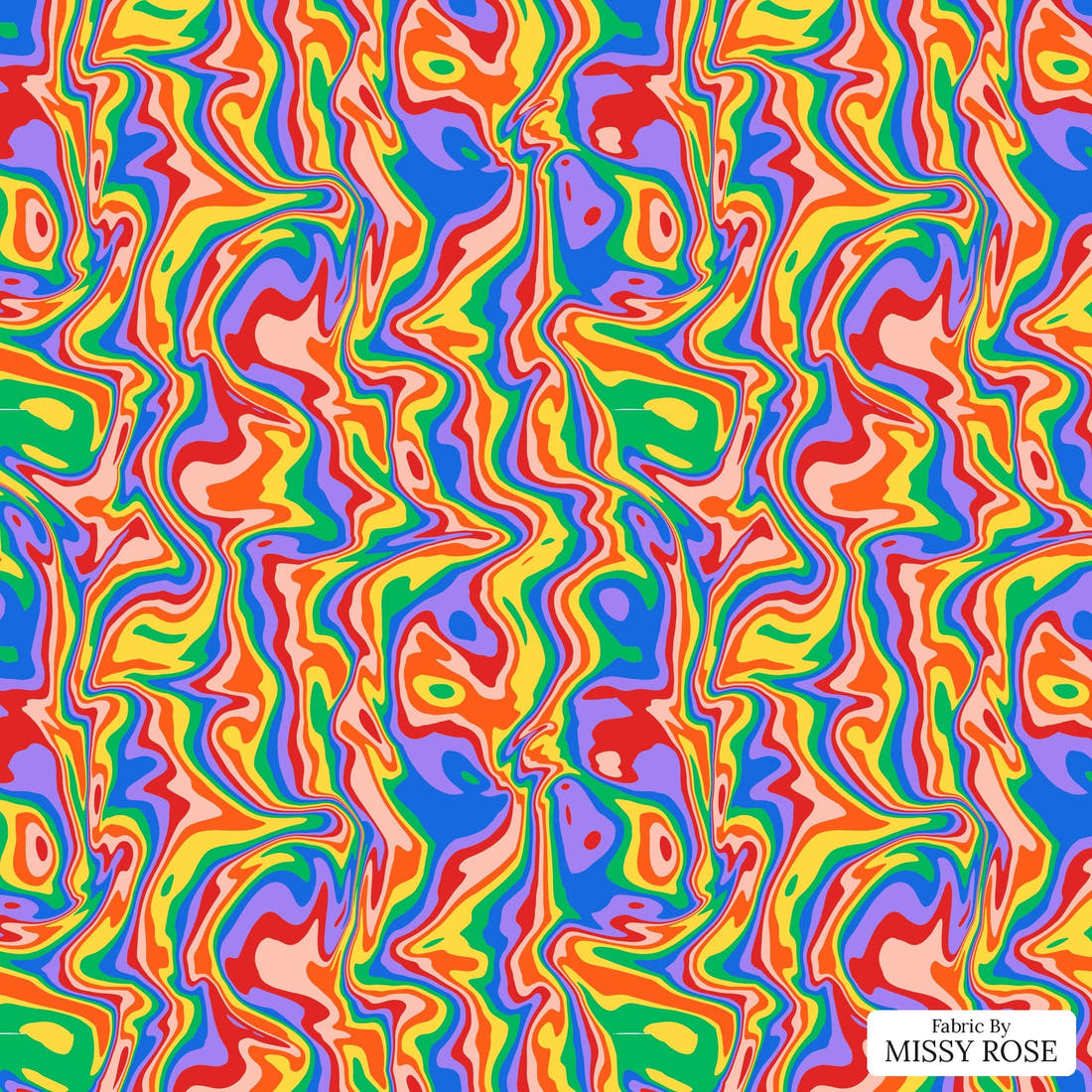 Studio Saturate Fabric 93 - flat view of the print, zoom in for detail | Fabric by Missy Rose