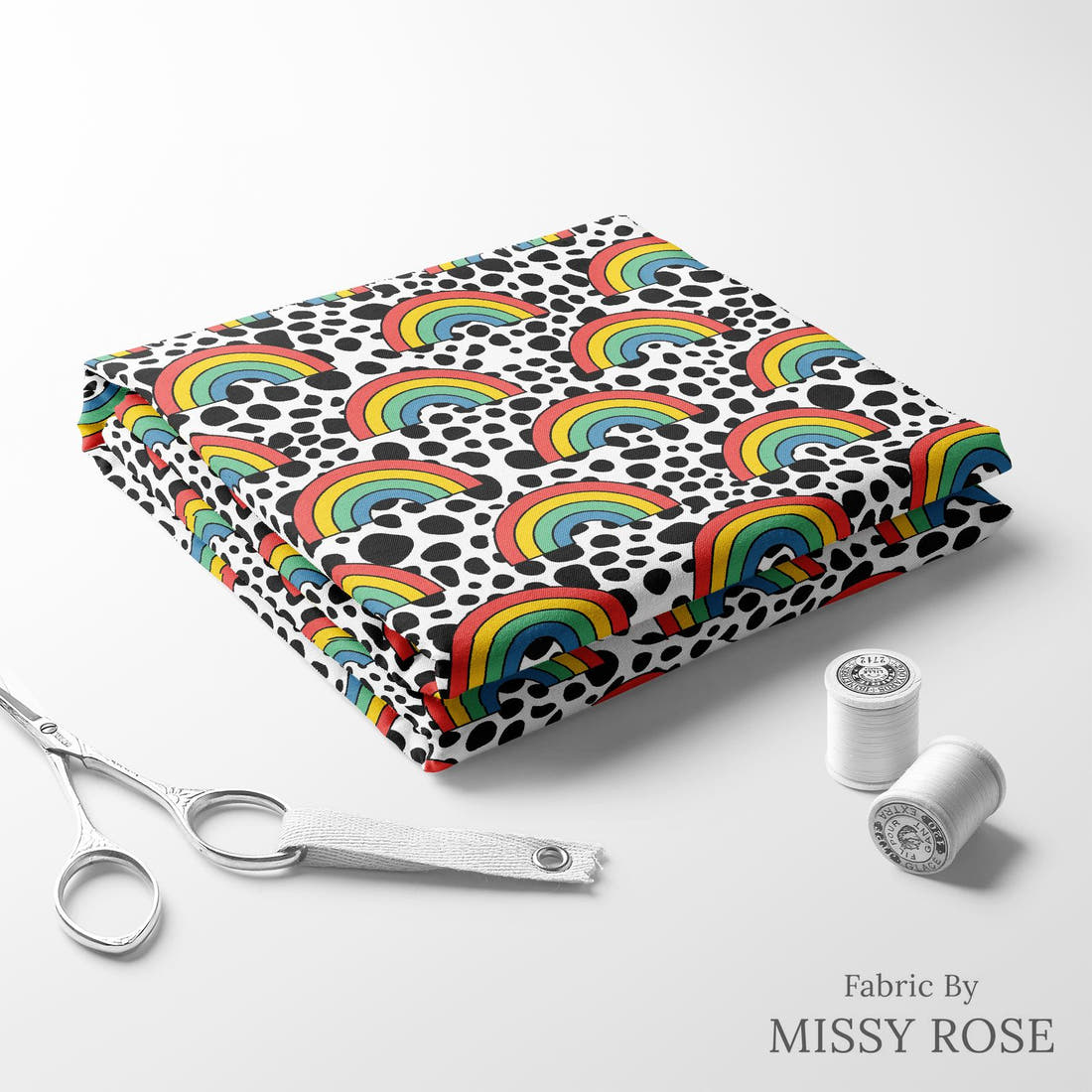 Studio Saturate Fabric 95 folded fabric stack with matching thread - pre-order fabric Australia | Fabric by Missy Rose