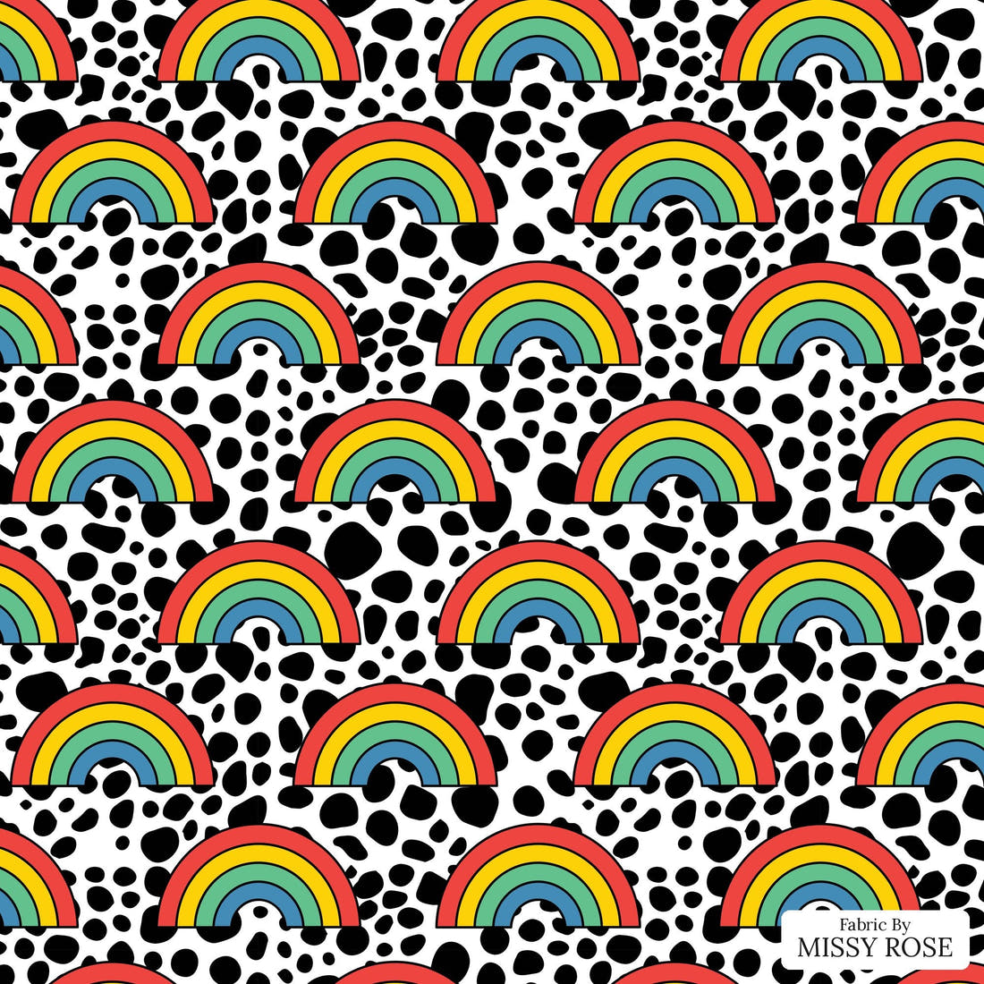 Studio Saturate Fabric 95 - flat view of the print, zoom in for detail | Fabric by Missy Rose