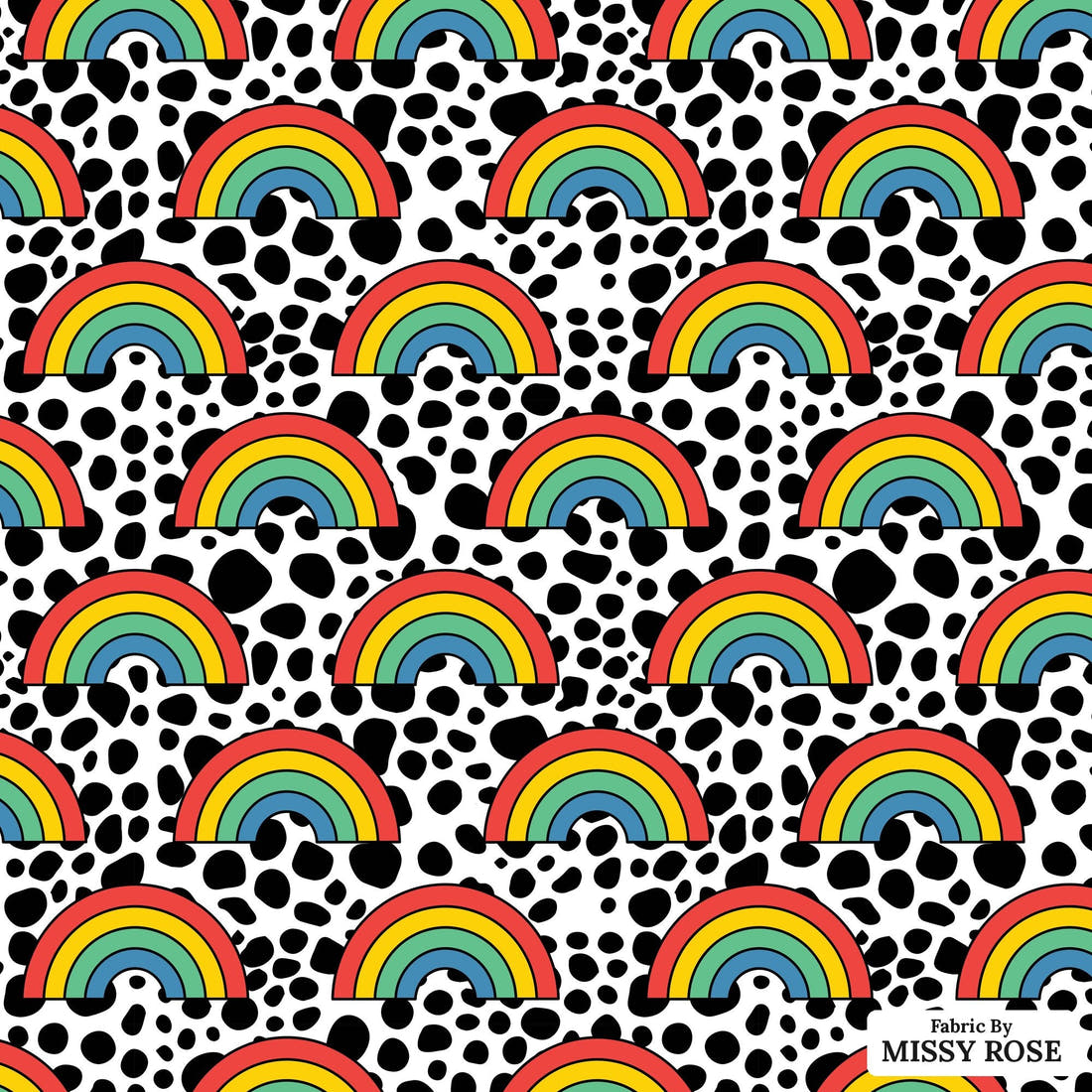 Studio Saturate Fabric 95 - flat view of the print, zoom in for detail | Fabric by Missy Rose