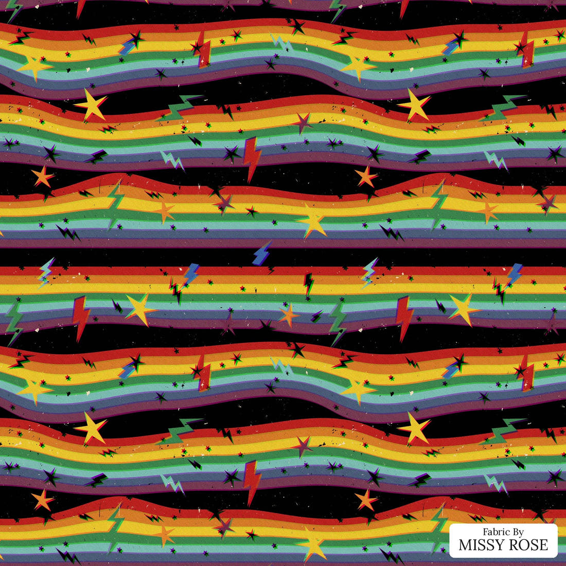 Studio Saturate Fabric 96 - flat view of the print, zoom in for detail | Fabric by Missy Rose