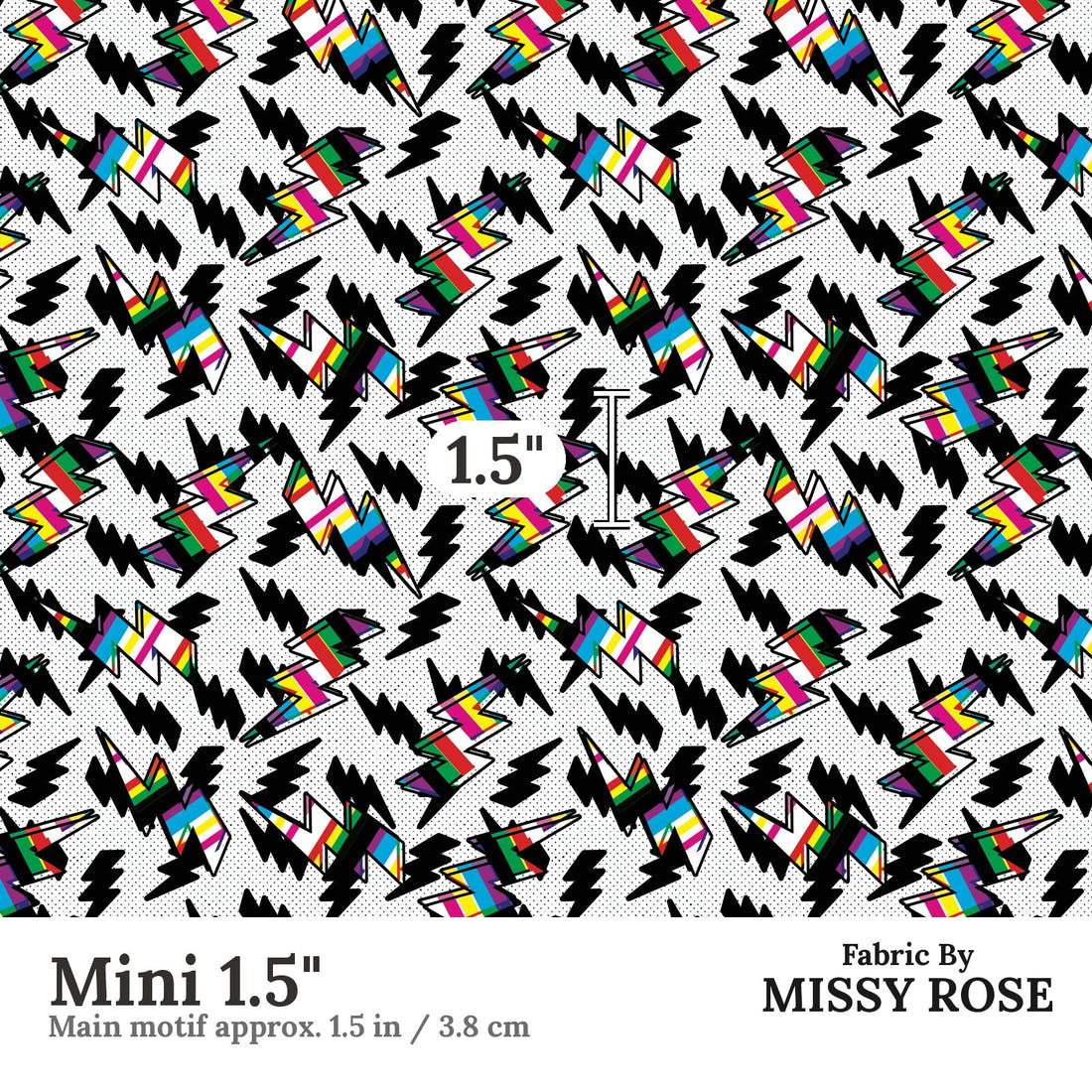 Studio Saturate Fabric 97 Mini 1.5 inch print scale guide | Fabric by Missy Rose
