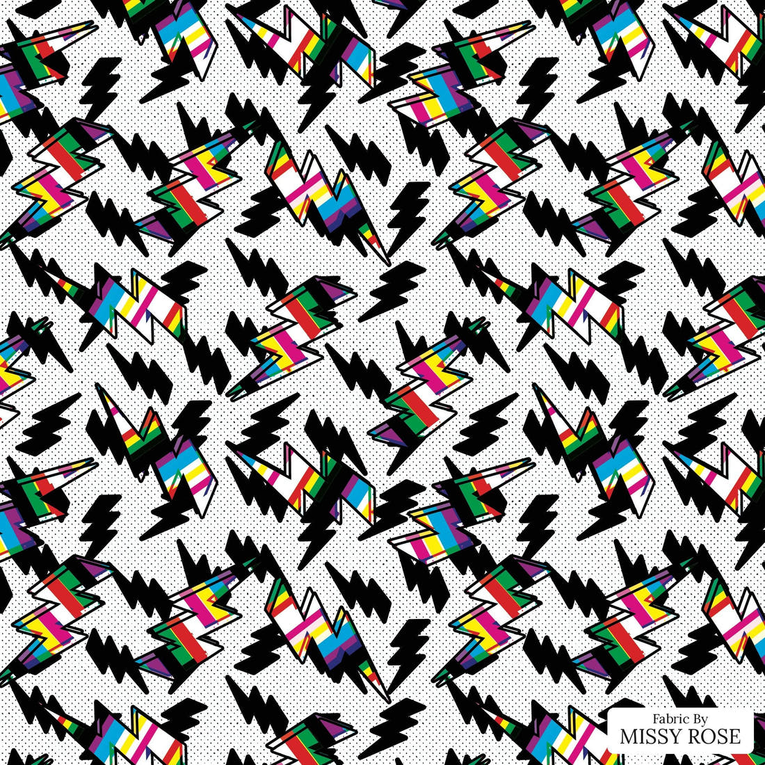 Studio Saturate Fabric 97 - flat view of the print, zoom in for detail | Fabric by Missy Rose
