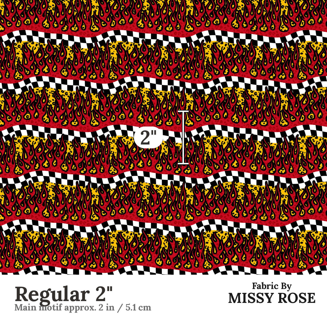 Studio Saturate Fabric 98 Regular 2 inch print scale guide | Fabric by Missy Rose