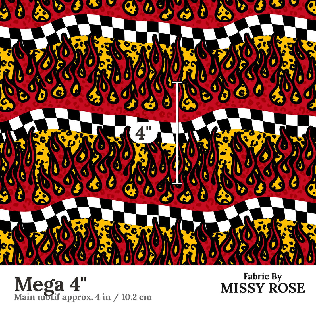 Studio Saturate Fabric 98 Mega 4 inch print scale guide | Fabric by Missy Rose