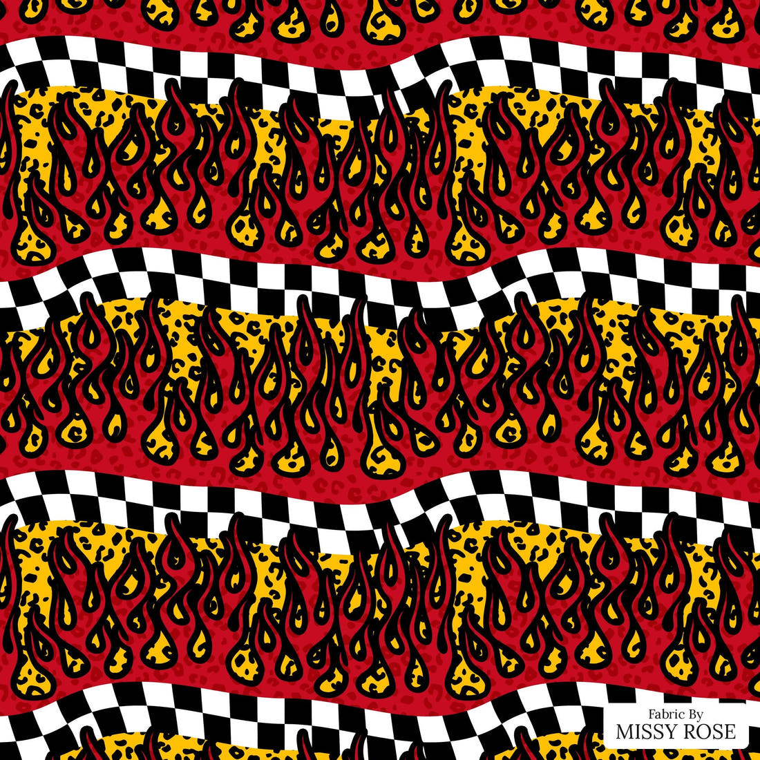 Studio Saturate Fabric 98 - flat view of the print, zoom in for detail | Fabric by Missy Rose