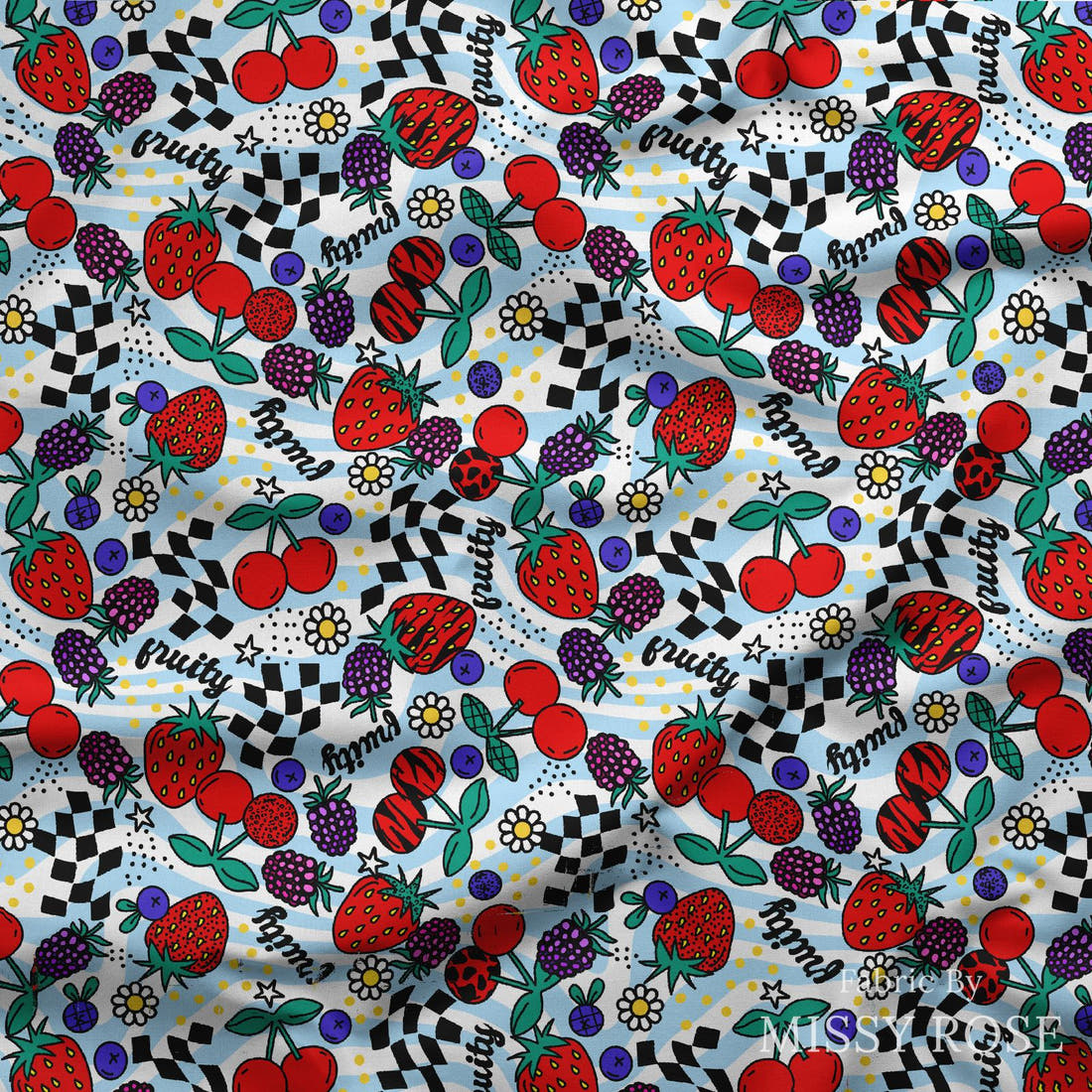 Studio Saturate Fabric 99 draped fabric mockup - custom printed fabric by the metre | Fabric by Missy Rose