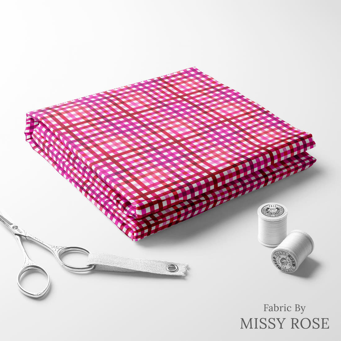 Studio Saturate Fabric 100 folded fabric stack with matching thread - pre-order fabric Australia | Fabric by Missy Rose