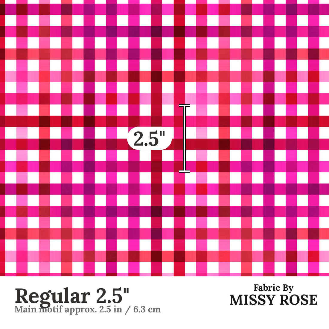 Studio Saturate Fabric 100 Regular 2.5 inch print scale guide | Fabric by Missy Rose