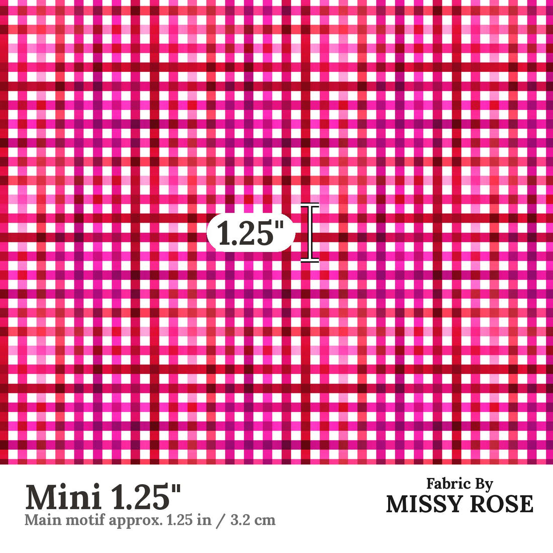 Studio Saturate Fabric 100 Mini 1.25 inch print scale guide | Fabric by Missy Rose