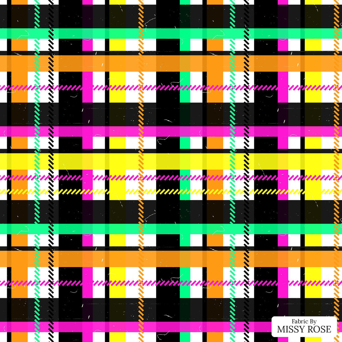 Studio Saturate Fabric 101 - flat view of the print, zoom in for detail | Fabric by Missy Rose