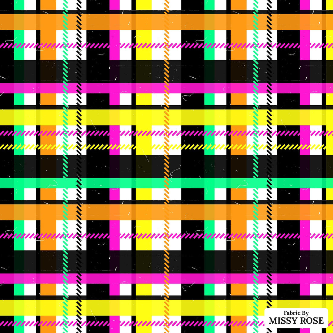 Studio Saturate Fabric 101 - flat view of the print, zoom in for detail | Fabric by Missy Rose