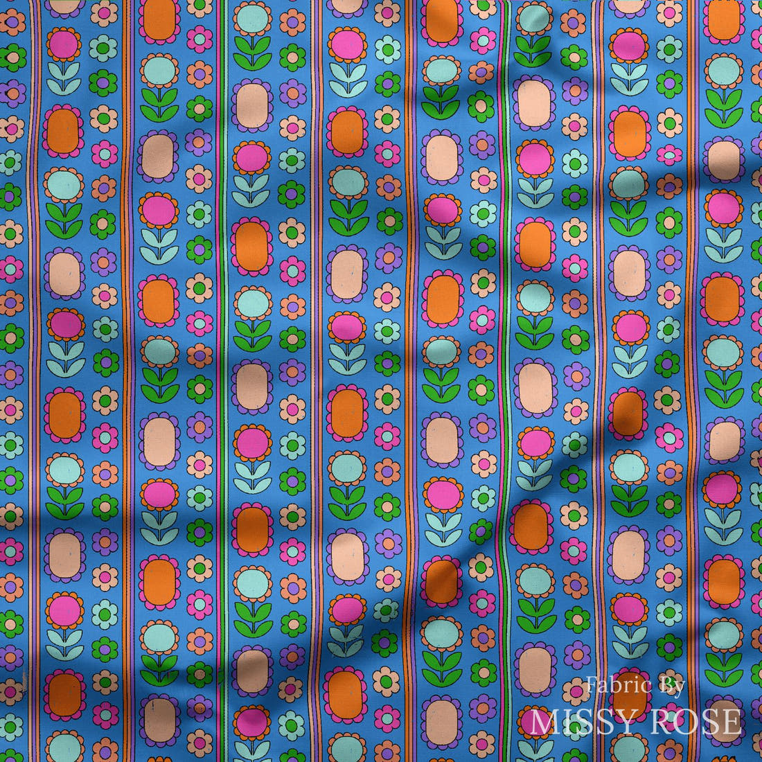 Studio Saturate Fabric 103 draped fabric mockup - custom printed fabric by the metre | Fabric by Missy Rose