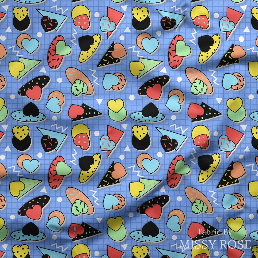 Studio Saturate Fabric 105 draped fabric mockup - custom printed fabric by the metre | Fabric by Missy Rose