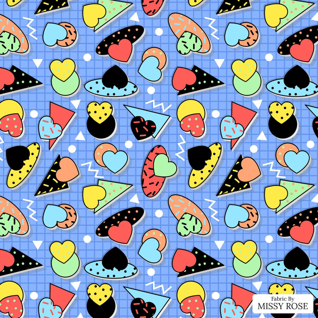 Studio Saturate Fabric 105 - flat view of the print, zoom in for detail | Fabric by Missy Rose