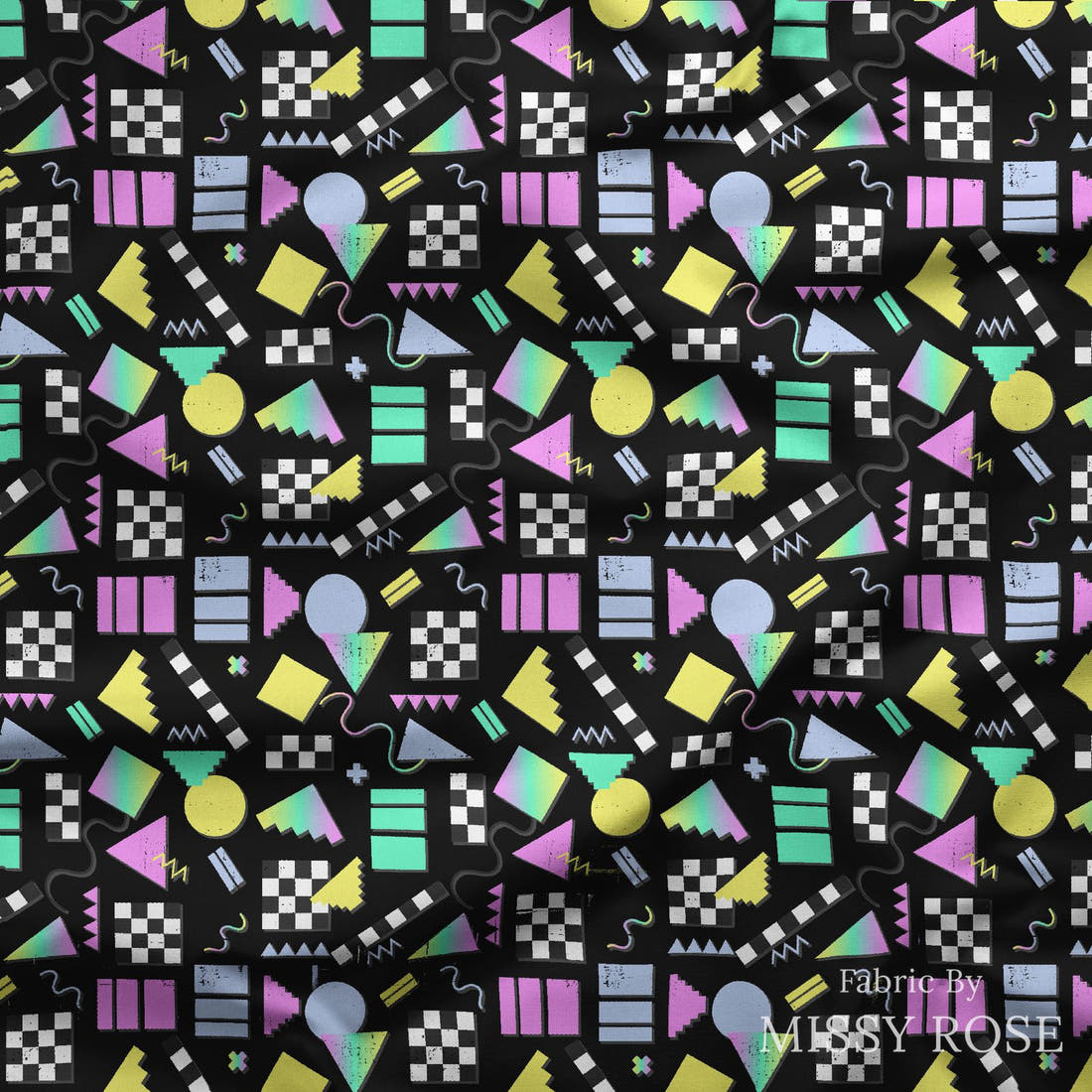 Studio Saturate Fabric 109 draped fabric mockup - custom printed fabric by the metre | Fabric by Missy Rose
