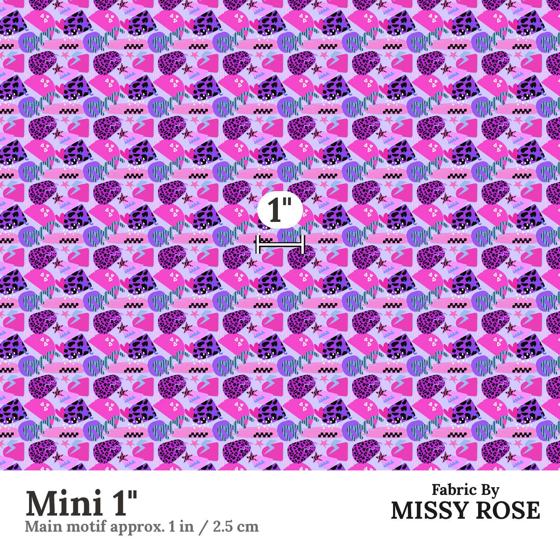 Studio Saturate Fabric 110 Mini 1 inch print scale guide | Fabric by Missy Rose