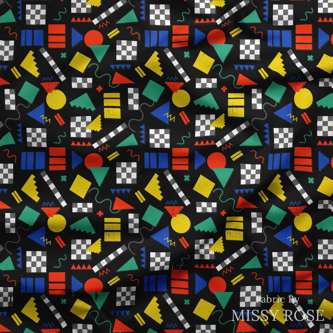 Studio Saturate Fabric 111 draped fabric mockup - custom printed fabric by the metre | Fabric by Missy Rose