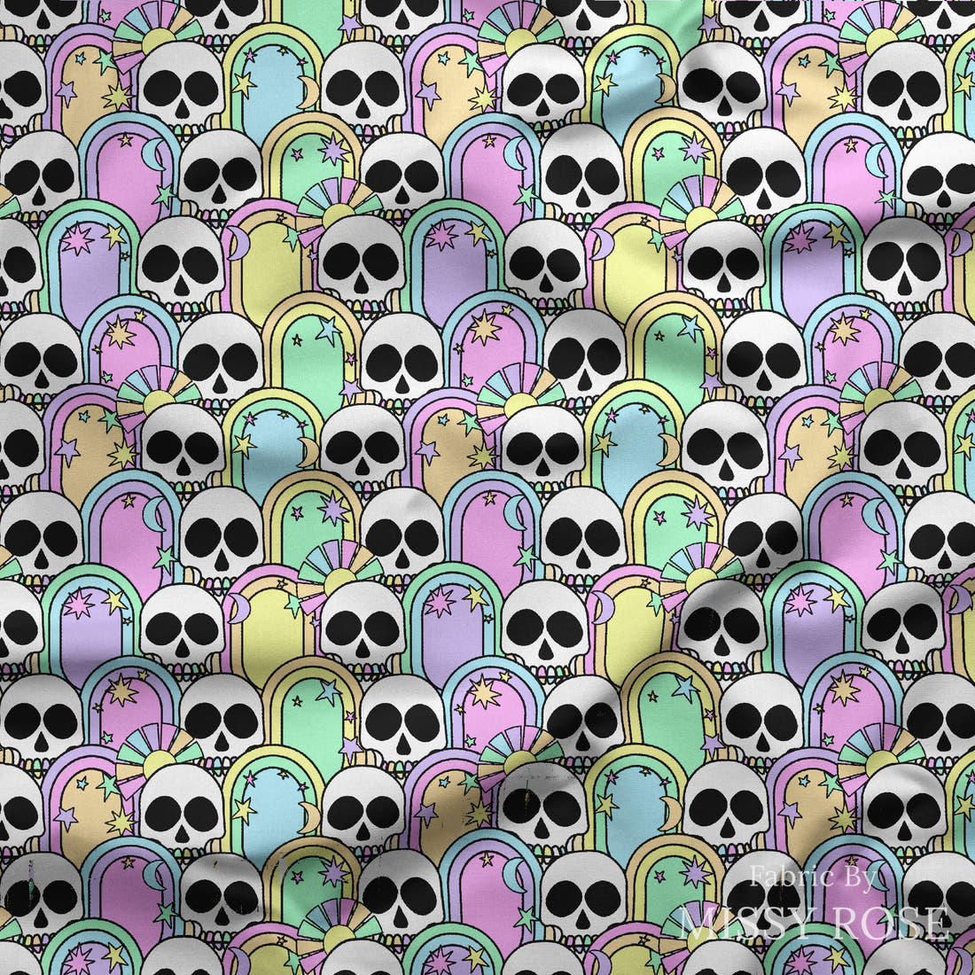 Studio Saturate Fabric 112 draped fabric mockup - custom printed fabric by the metre | Fabric by Missy Rose