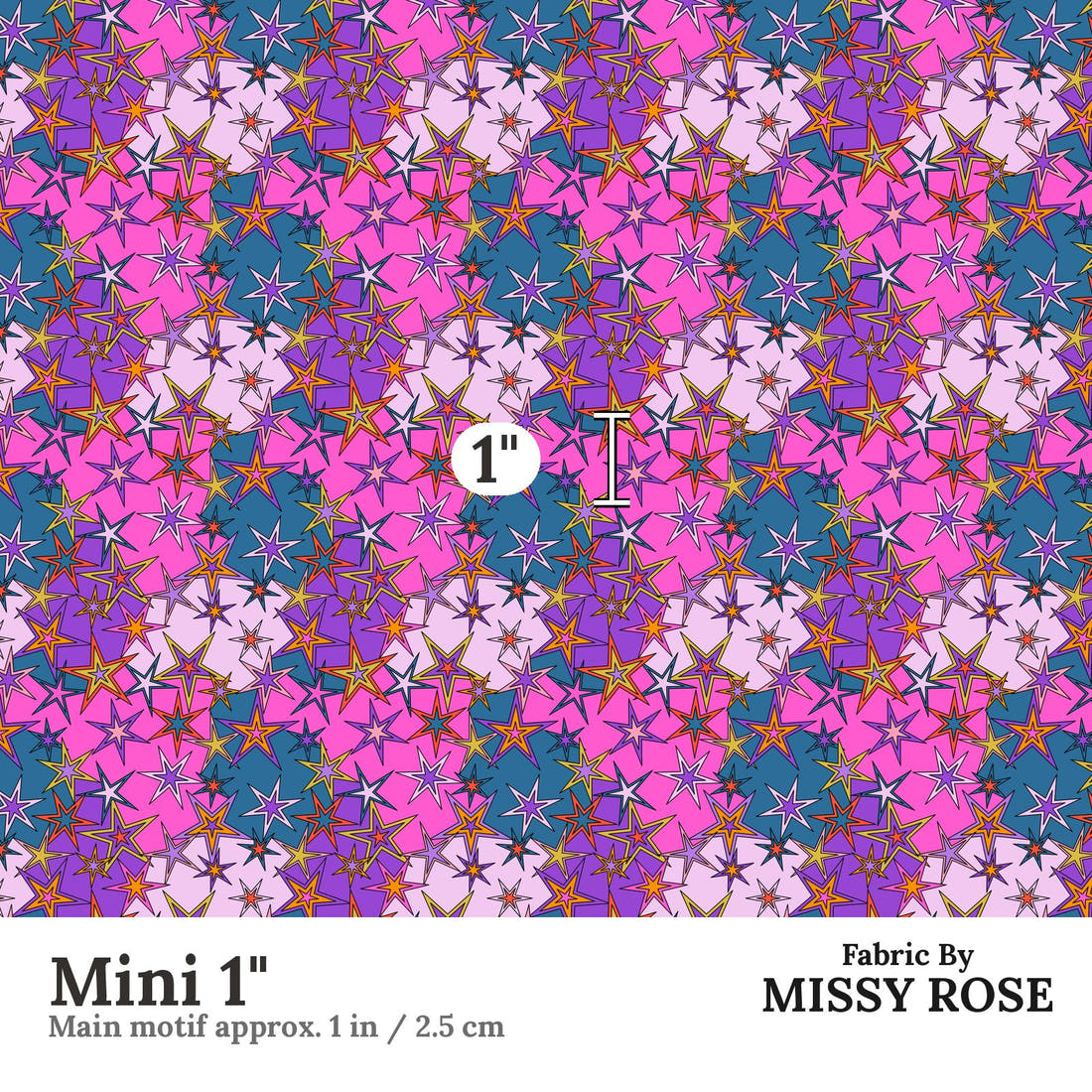 Studio Saturate Fabric 113 Mini 1 inch print scale guide | Fabric by Missy Rose