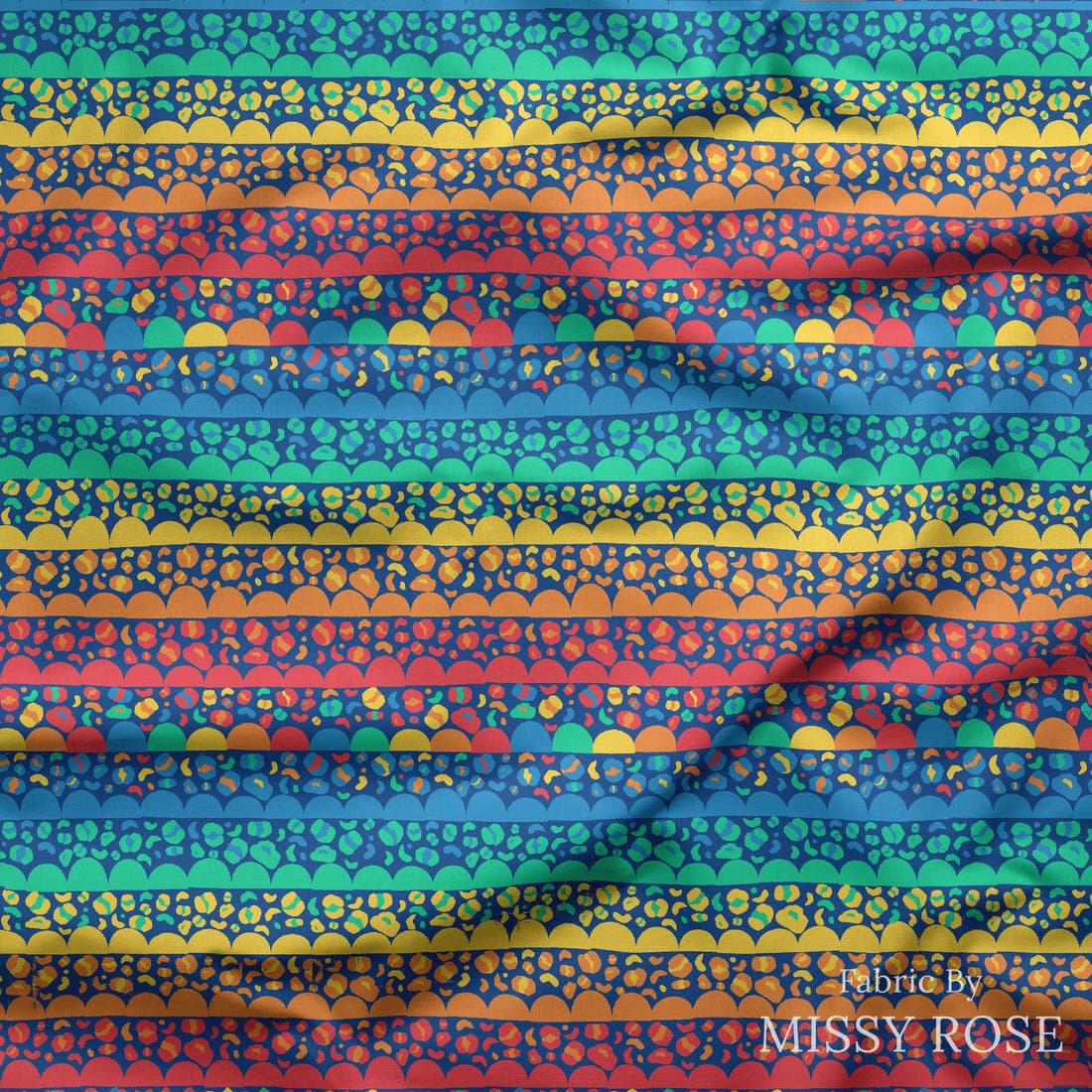 Studio Saturate Fabric 114 draped fabric mockup - custom printed fabric by the metre | Fabric by Missy Rose