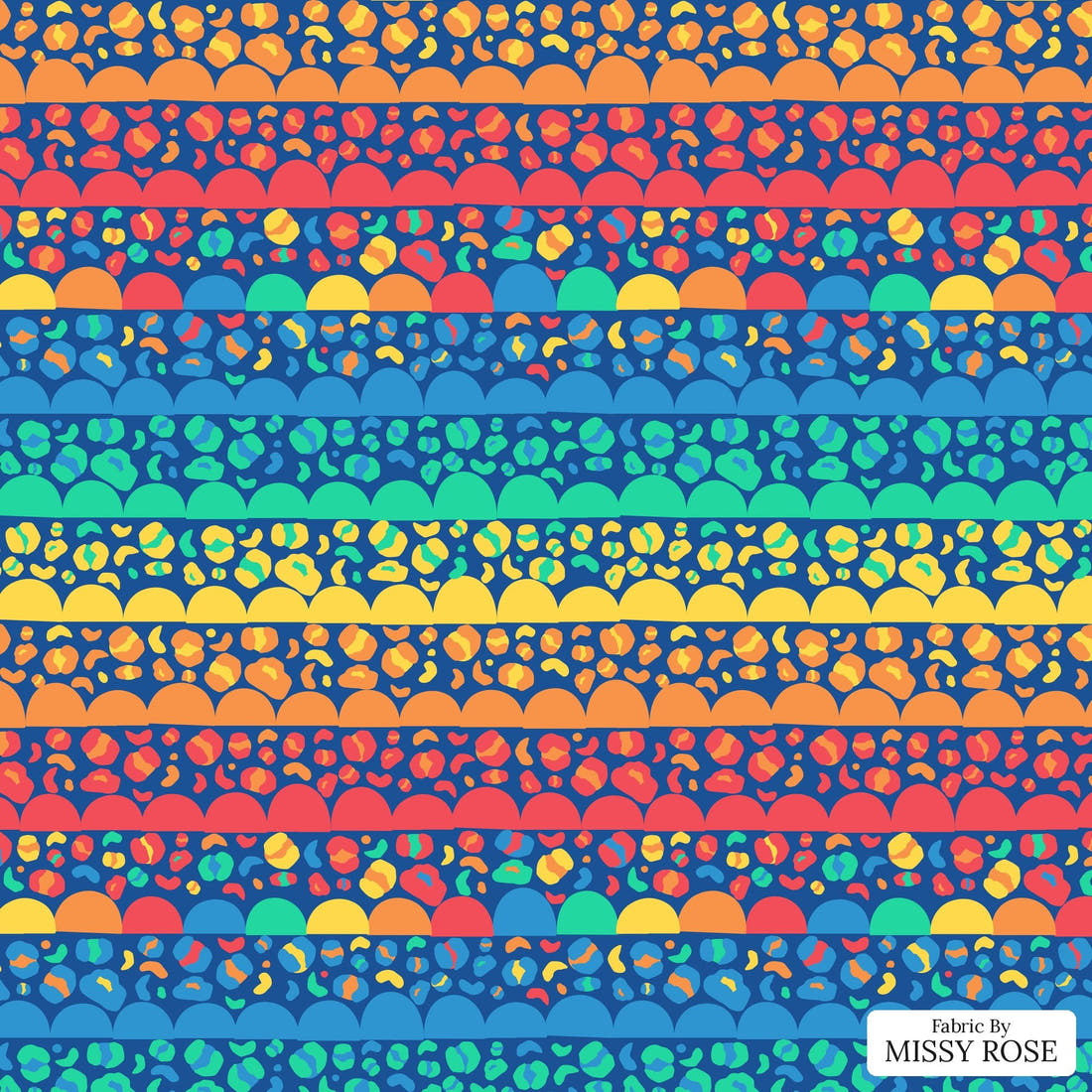 Studio Saturate Fabric 114 - flat view of the print, zoom in for detail | Fabric by Missy Rose