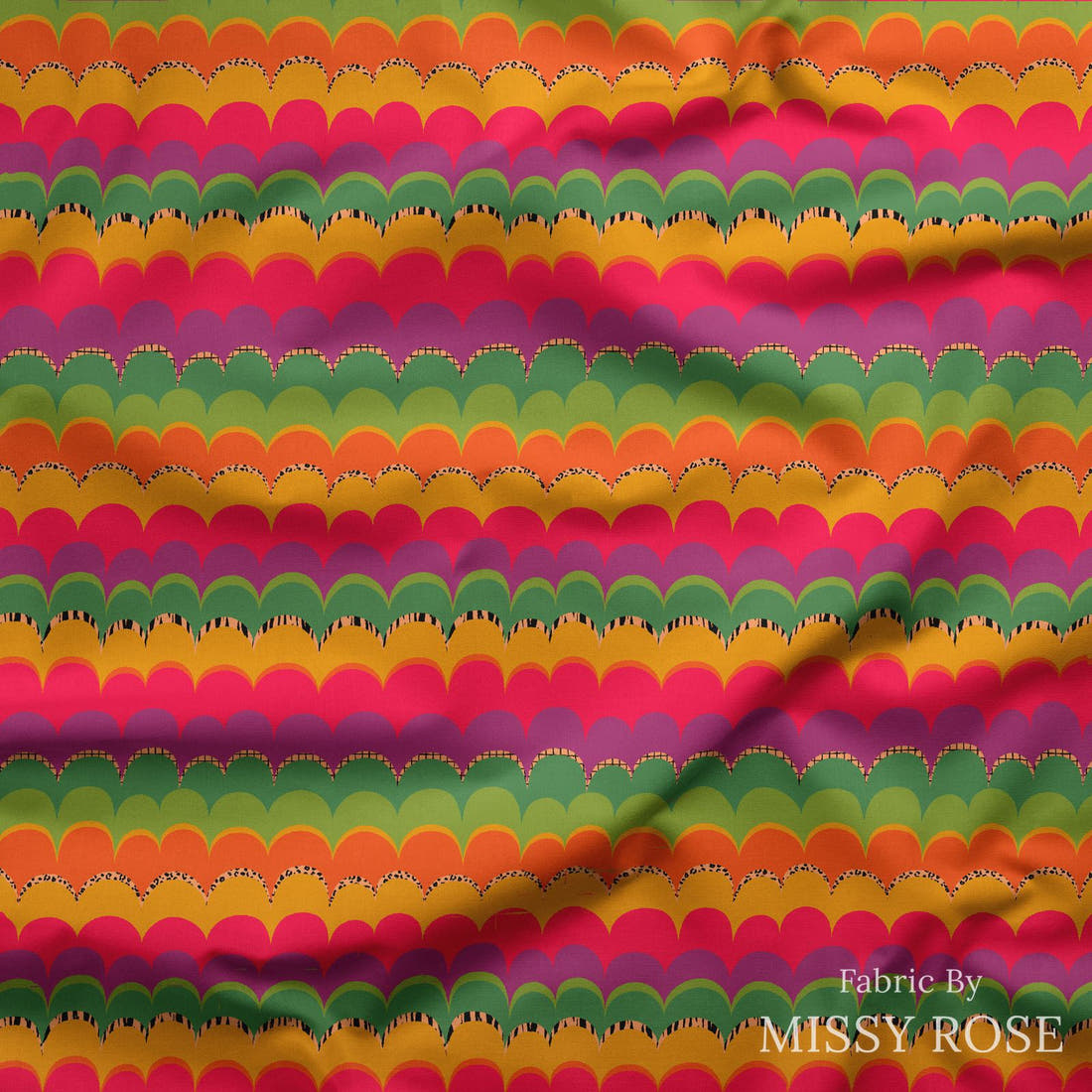 Studio Saturate Fabric 115 draped fabric mockup - custom printed fabric by the metre | Fabric by Missy Rose