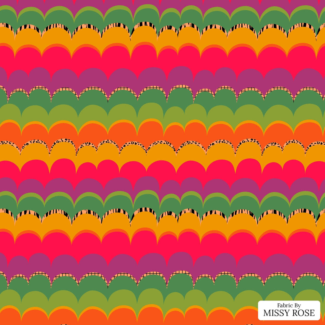 Studio Saturate Fabric 115 - flat view of the print, zoom in for detail | Fabric by Missy Rose
