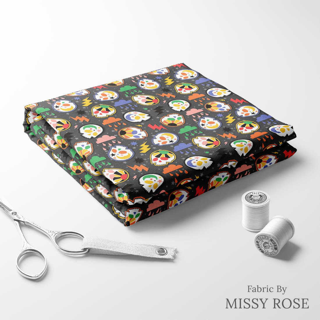 Studio Saturate Fabric 119 folded fabric stack with matching thread - pre-order fabric Australia | Fabric by Missy Rose