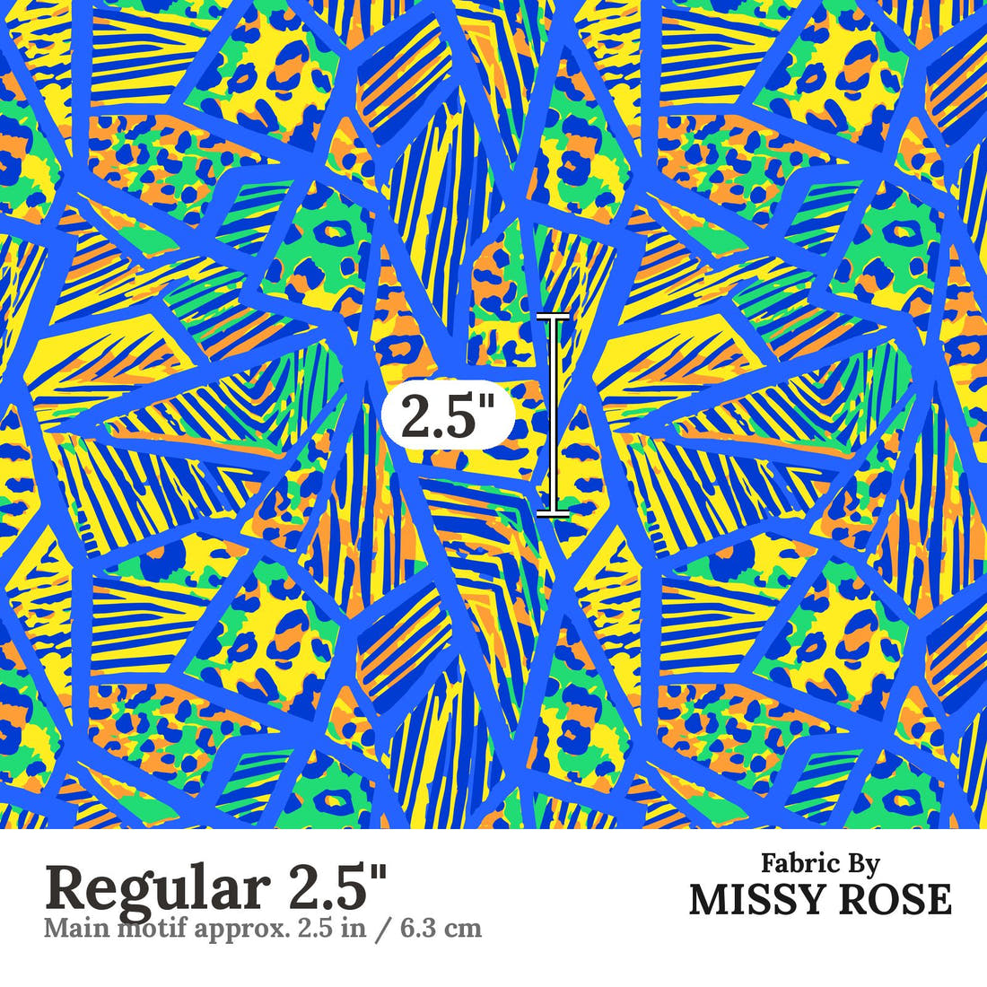Studio Saturate Fabric 120 Regular 2.5 inch print scale guide | Fabric by Missy Rose