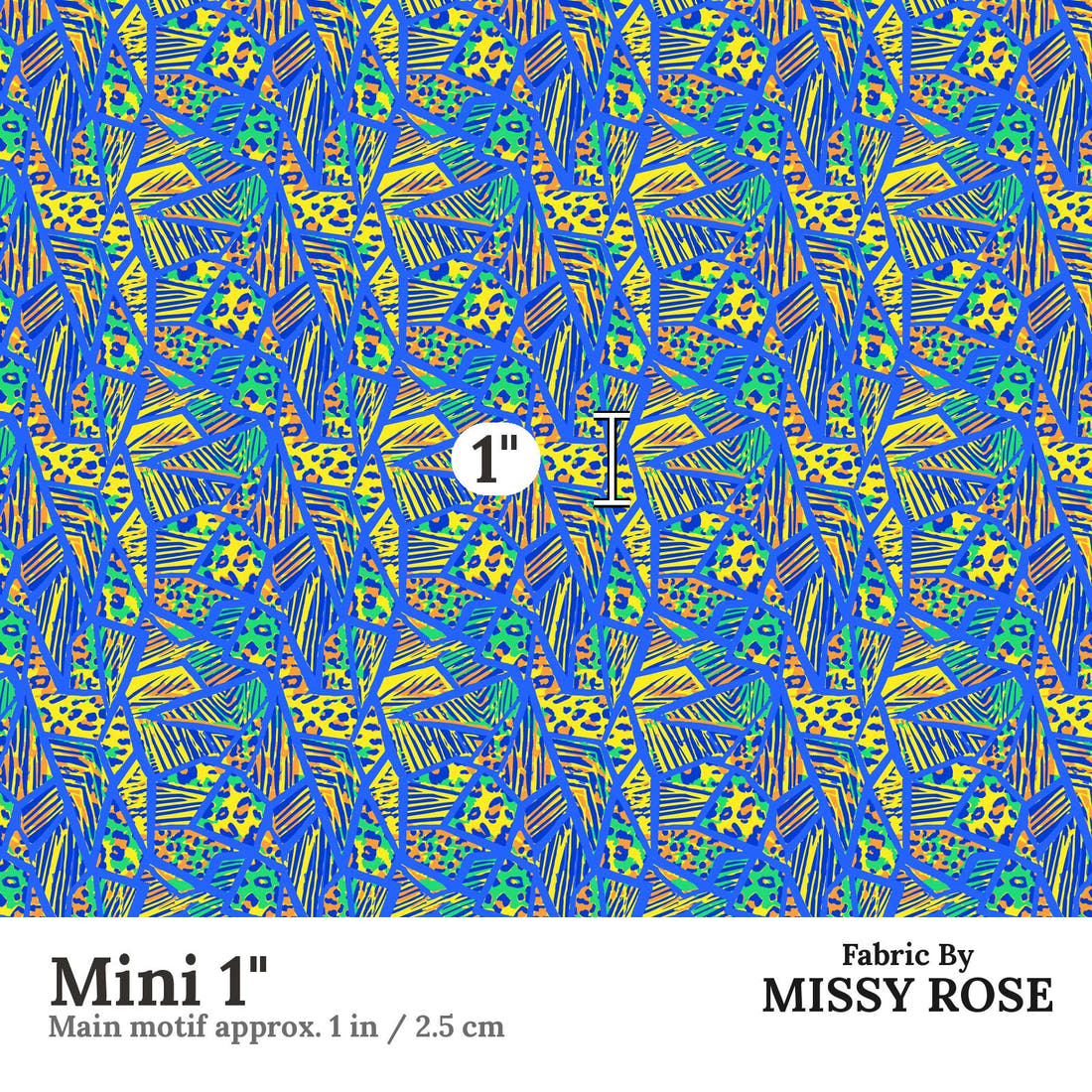 Studio Saturate Fabric 120 Mini 1 inch print scale guide | Fabric by Missy Rose